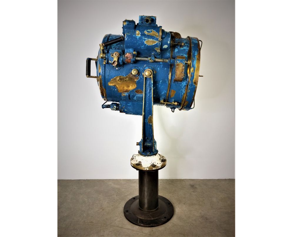 Objets de décoration - Phare scott en laiton laqué bleu - JD PRODUCTION - JD CO MARINE