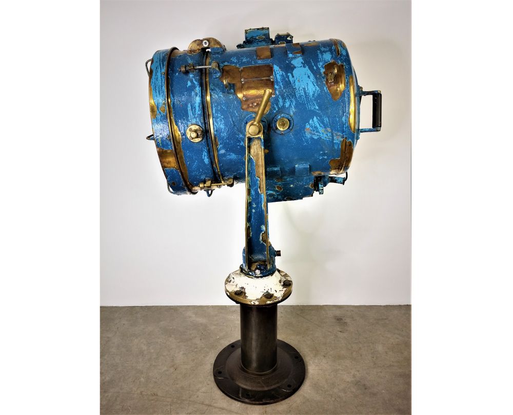 Objets de décoration - Phare scott en laiton laqué bleu - JD PRODUCTION - JD CO MARINE