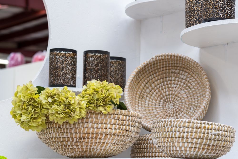 Objets de décoration - Coupe de fruit vannerie blanche lot de 3 - ARTIFLOR