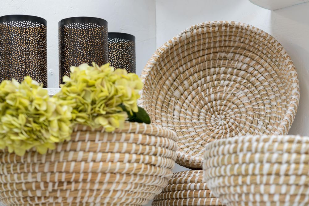 Objets de décoration - Coupe de fruit vannerie blanche lot de 3 - ARTIFLOR