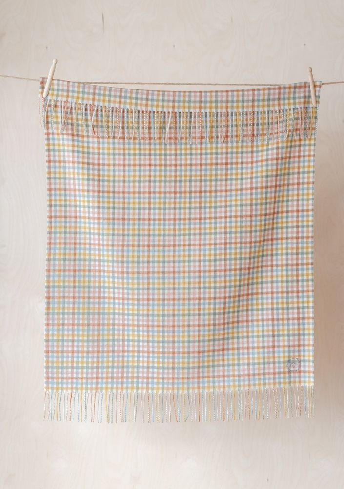 Plaids - Couvertures bébé vichy en laine d'agneau - THE TARTAN BLANKET CO.