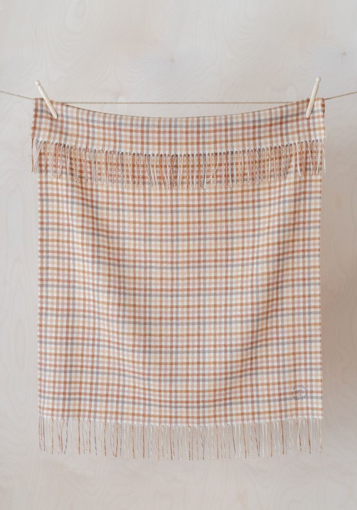 Plaids - Couvertures bébé vichy en laine d'agneau - THE TARTAN BLANKET CO.