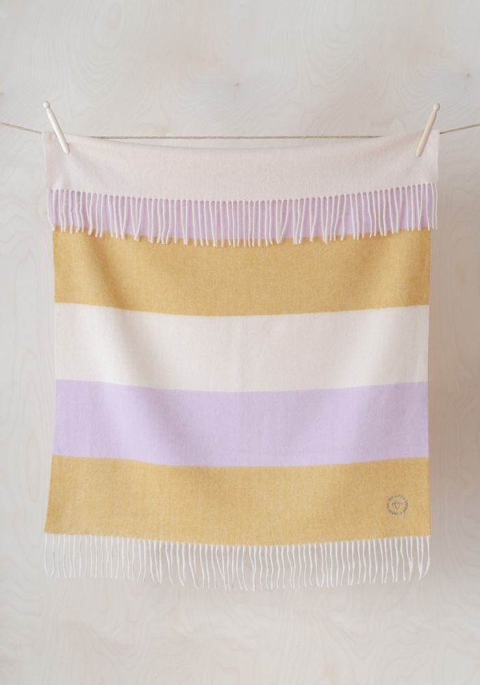 Throw blankets - Lambswool Stripe Baby Blankets - THE TARTAN BLANKET CO.