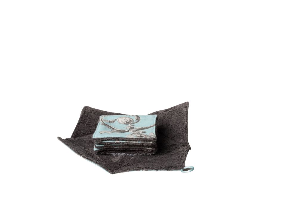 Cadeaux - Pochette de voyage avec 4 lingettes lavables, Zéro dechet - ATELIER CATHERINE MASSON