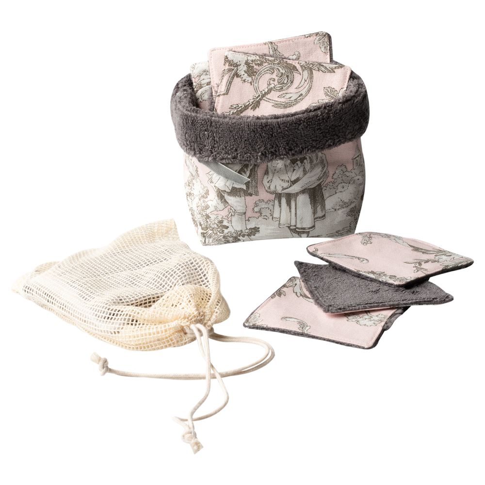 Cadeaux - Panier avec 5 lingettes lavables, Zéro Déchet - ATELIER CATHERINE MASSON
