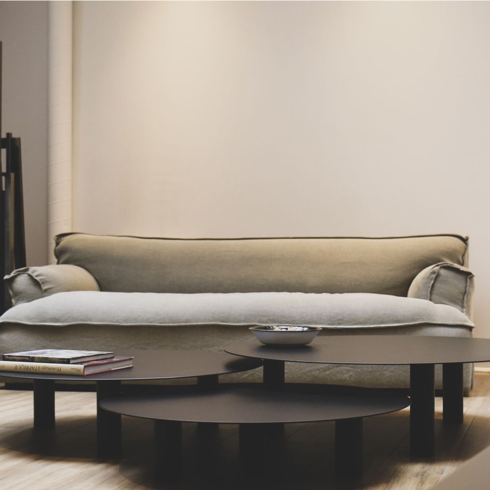 Coffee tables - Bora-Bora round coffee tables - TERRE ET METAL