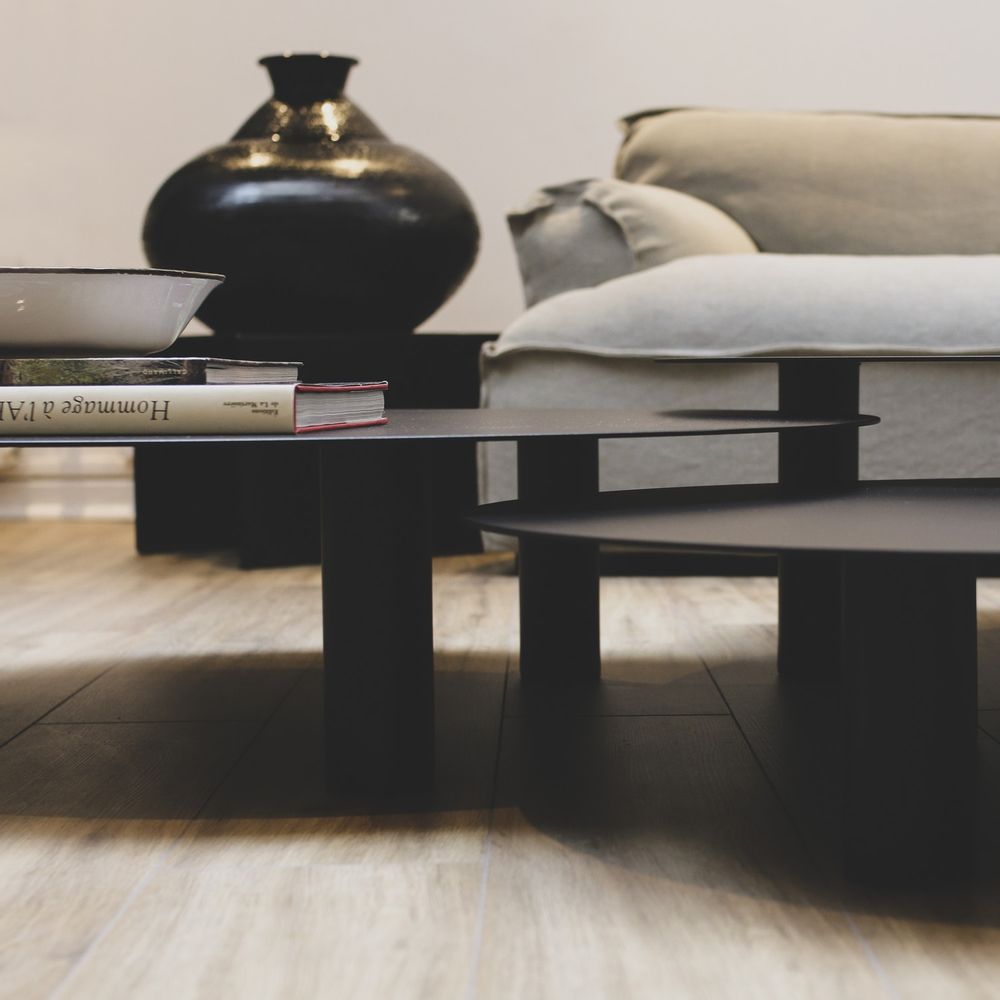 Coffee tables - Bora-Bora round coffee tables - TERRE ET METAL
