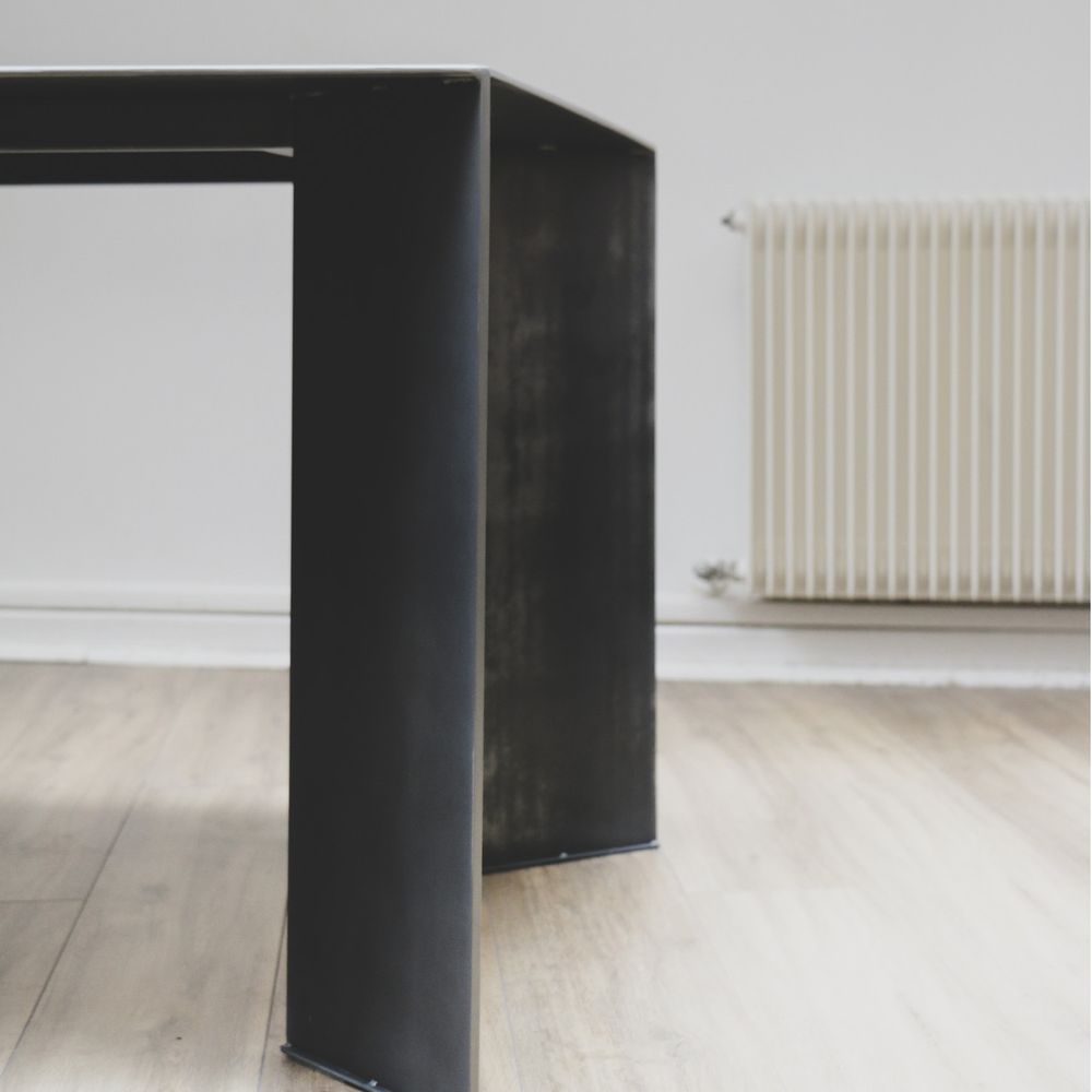 Dining Tables - Minimal metal dining table - TERRE ET METAL