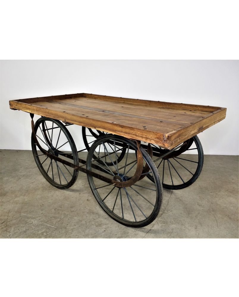 Decorative objects - 4 Wheels Teak Display Stall Trolley - JD PRODUCTION - JD CO MARINE