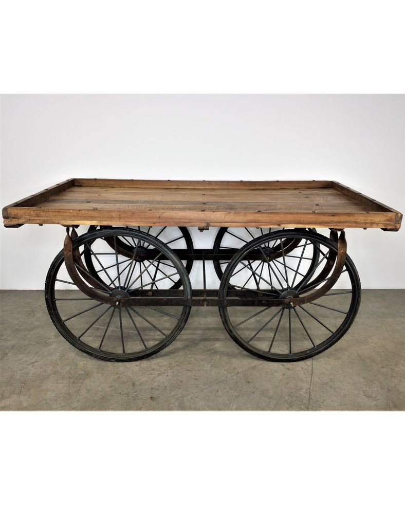 Decorative objects - 4 Wheels Teak Display Stall Trolley - JD PRODUCTION - JD CO MARINE