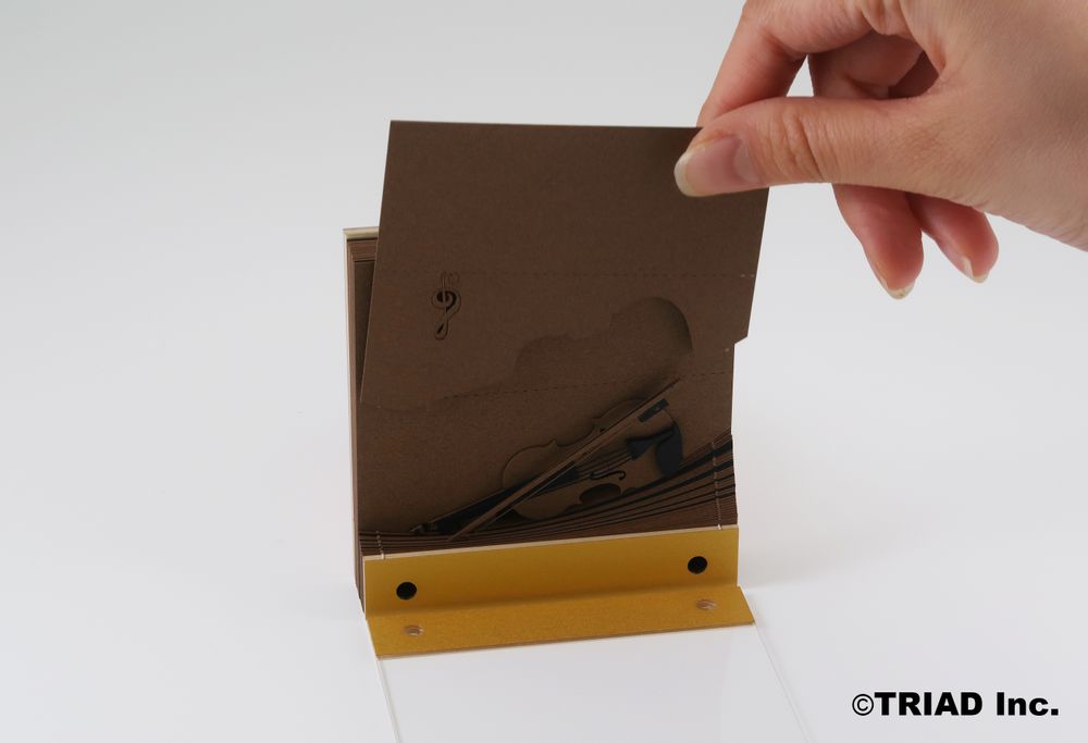 Papeterie bureau - SHAPE violon - OMOSHIROI BLOCK