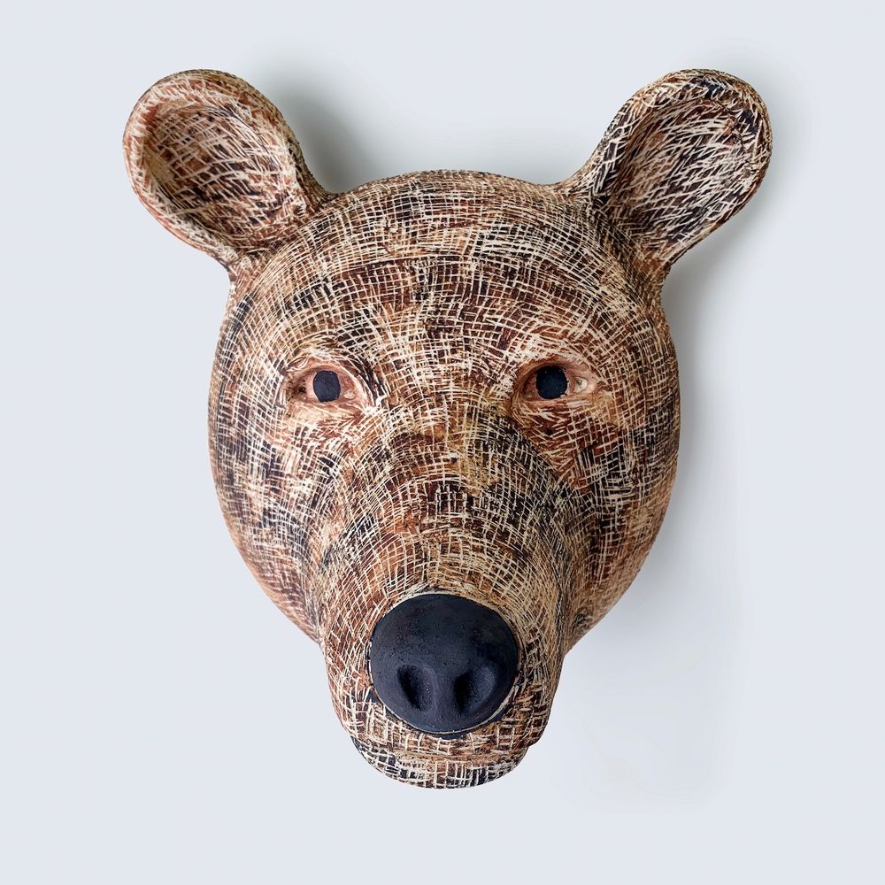 Other wall decoration - Fox and Bear Masks - CIRCATERRA CÉRAMIQUE