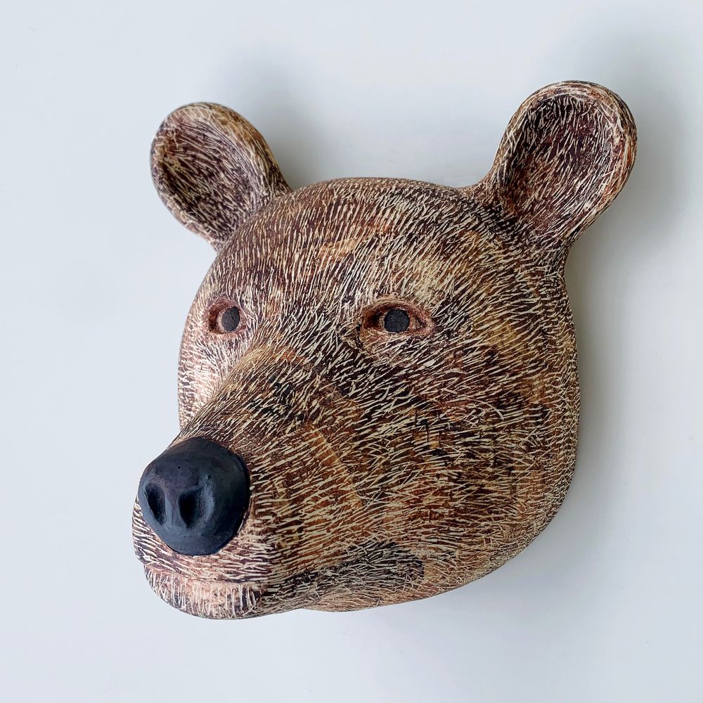Other wall decoration - Fox and Bear Masks - CIRCATERRA CÉRAMIQUE