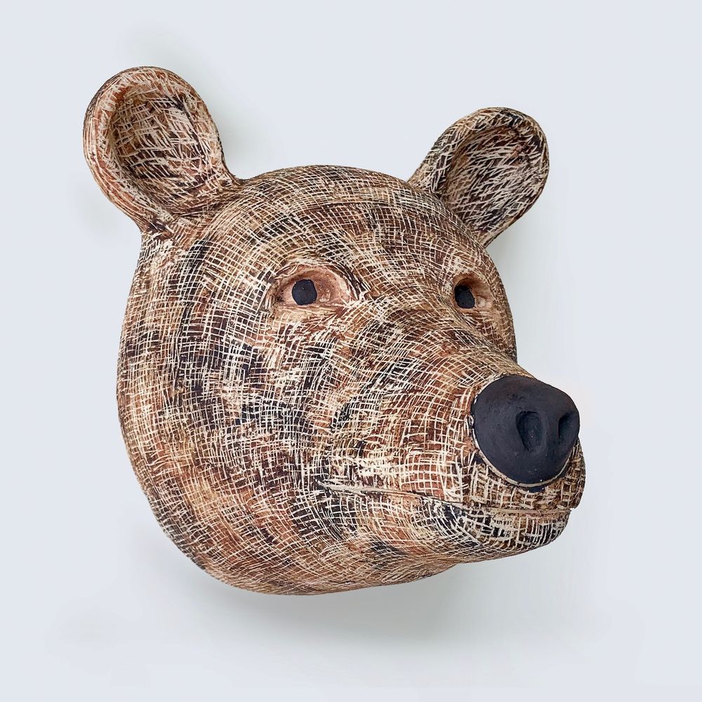 Other wall decoration - Fox and Bear Masks - CIRCATERRA CÉRAMIQUE