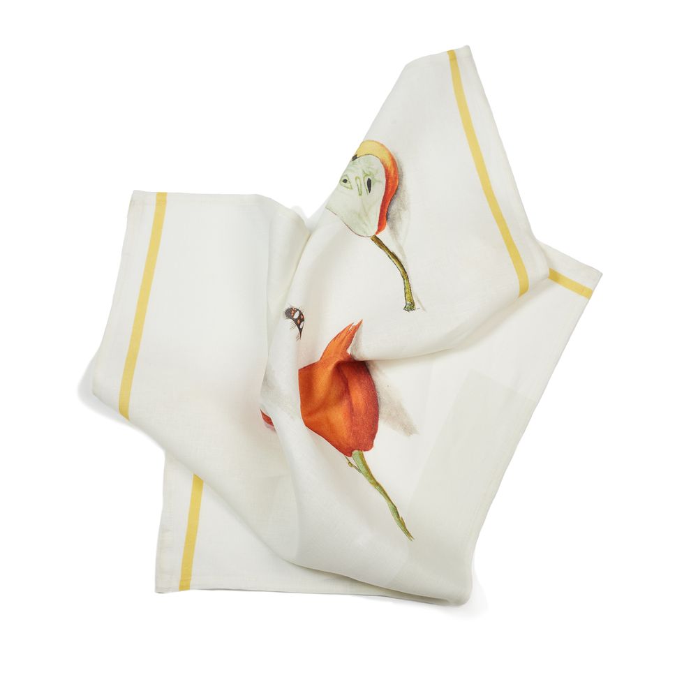 Linge d'office - Torchon Rose musquée - HELLEN VAN BERKEL HEARTMADE PRINTS