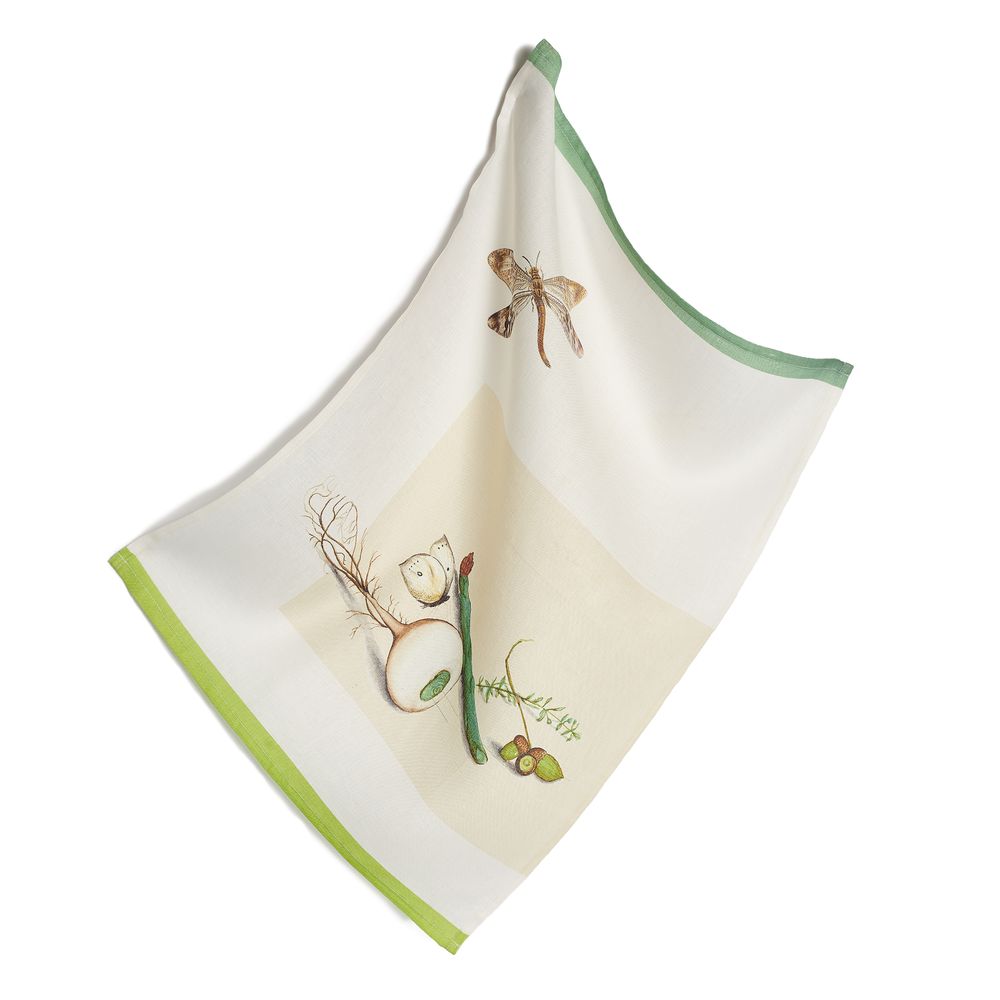 Linge d'office - Torchon Leaf - HELLEN VAN BERKEL HEARTMADE PRINTS