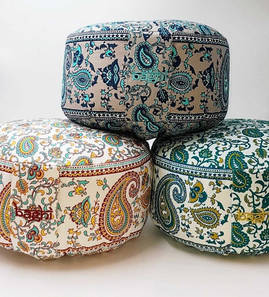 Comforters and pillows - Meditation Cushion "Flower Power" - BAGHI FAIR LIFESTYLE