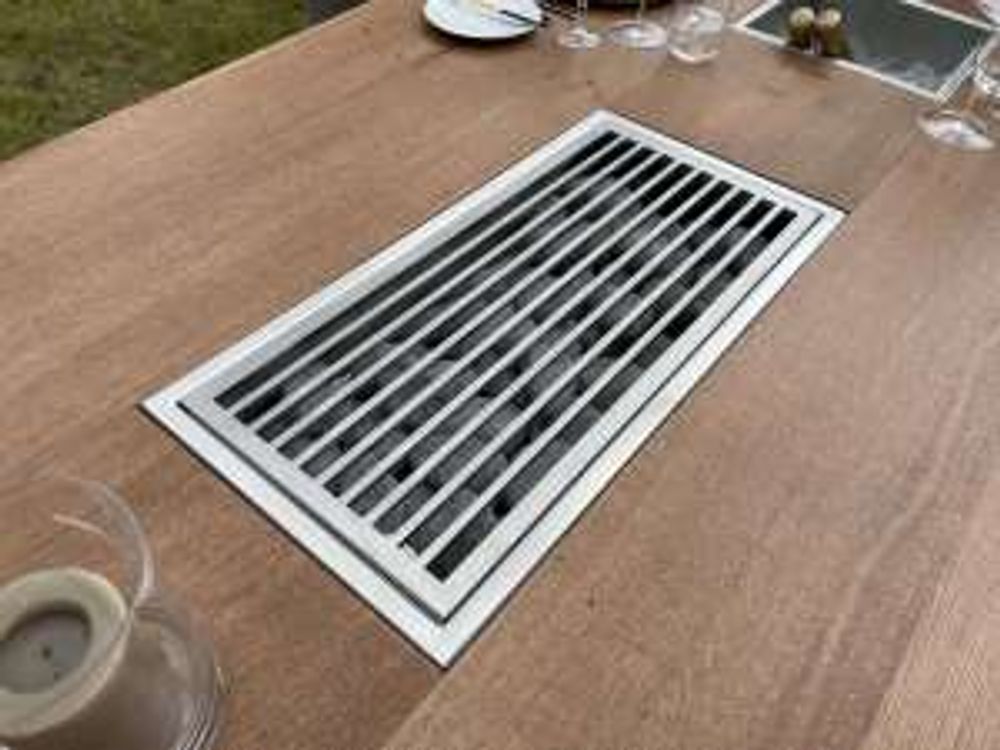 Barbecues - Insert « Grill » double charbon de bois pour table barbecue design « à la carte » - A LA CARTE DESIGN