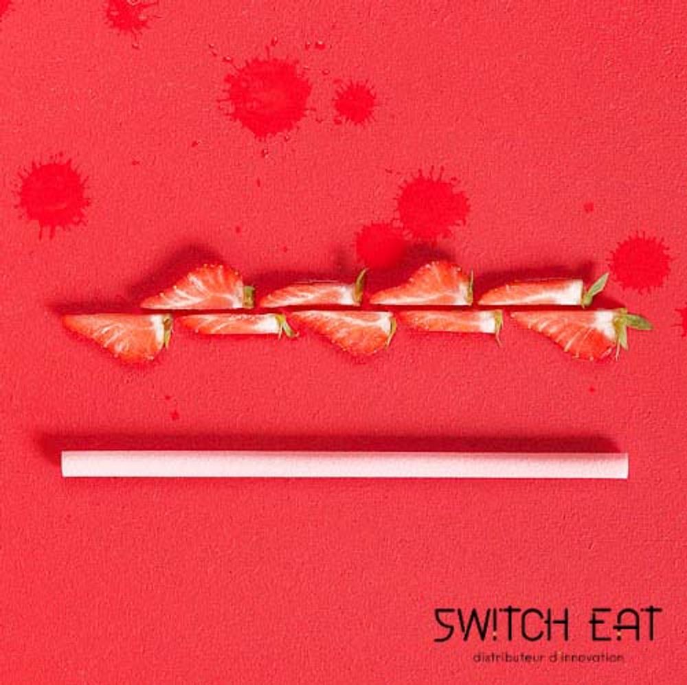 Épicerie fine - Pailles comestibles, compostables et biodégradables saveur Fraise - SWITCH EAT
