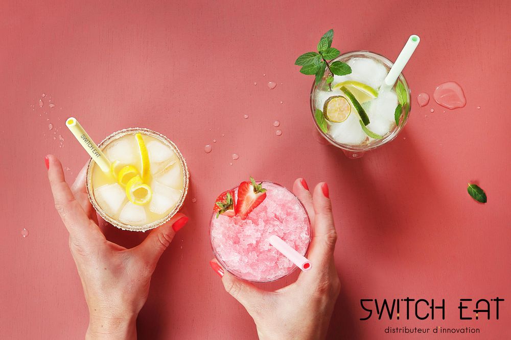 Delicatessen - Green Apple flavor edible, compostable and biodegradable straws - SWITCH EAT