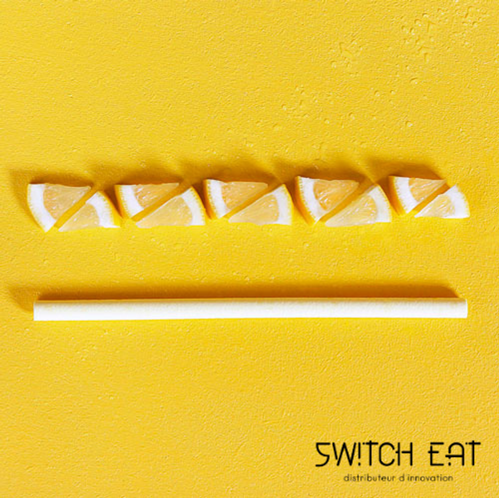 Épicerie fine - Pailles comestibles, compostables et biodégradables saveur Citron - SWITCH EAT
