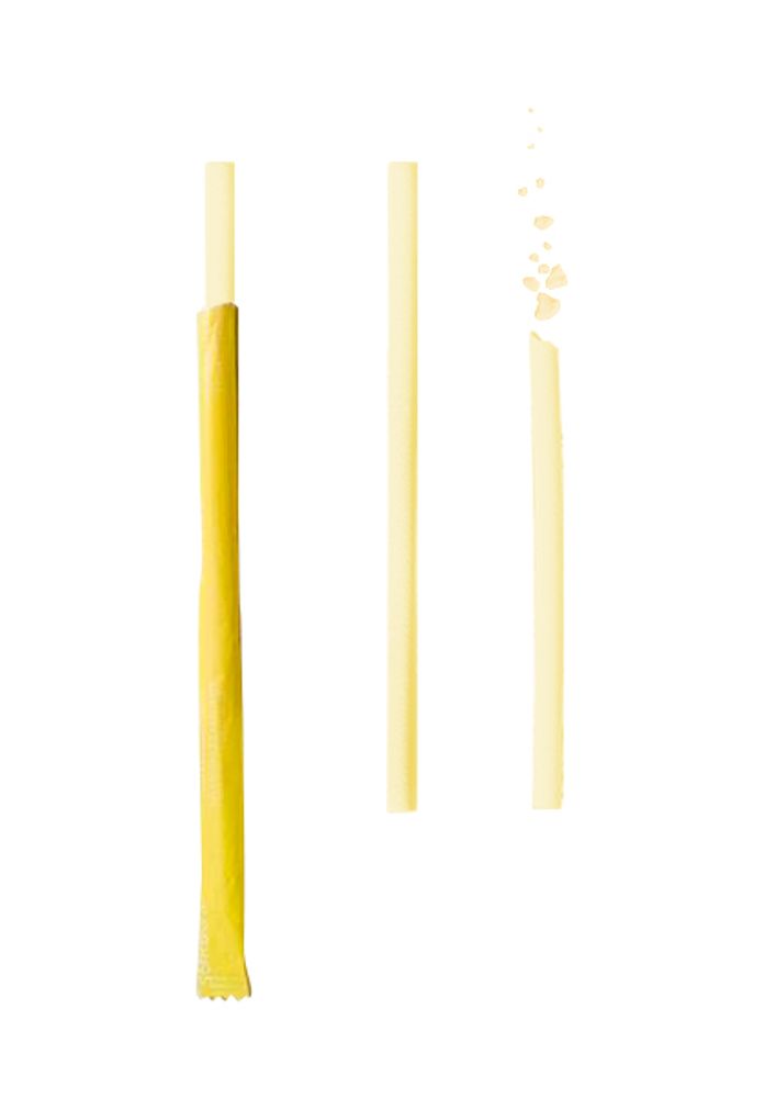 Épicerie fine - Pailles comestibles, compostables et biodégradables saveur Citron - SWITCH EAT
