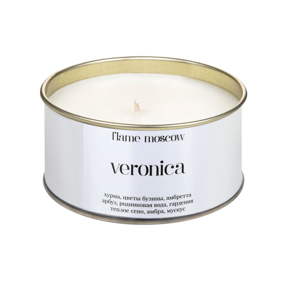 Other office supplies - White Metal signature candle - 350 gr - wide array of scents - FLAME MOSCOW