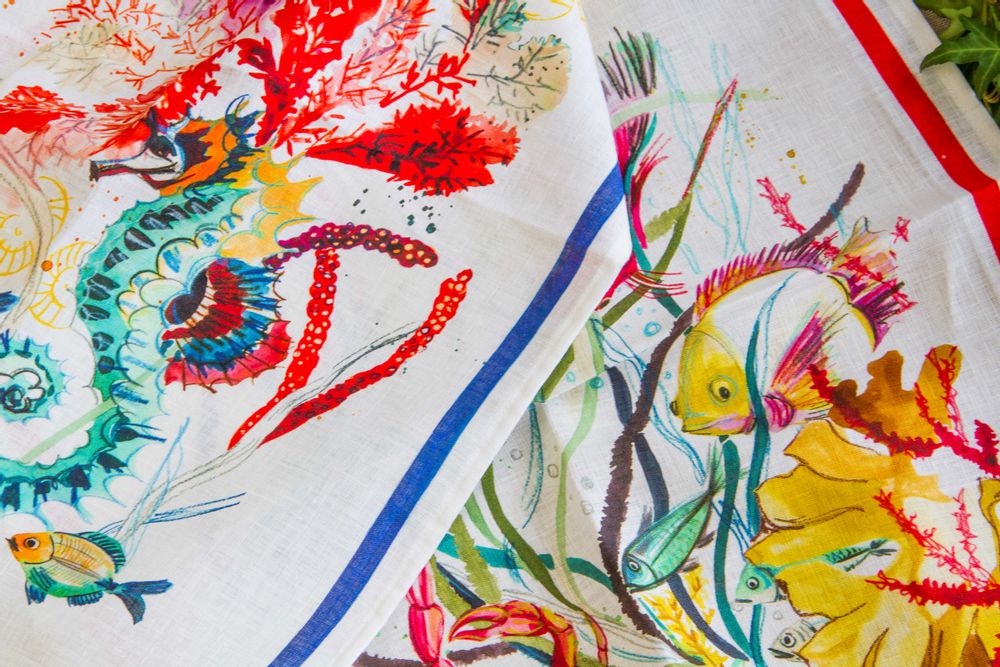 Linge d'office - TORCHONS DE CUISINE FIORI PESCI VERDURA - NENCIONI CASA - TELENE