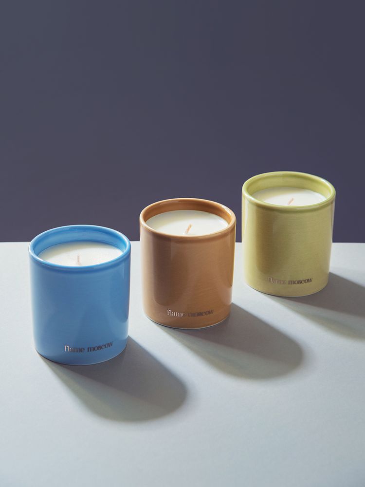 Stationery - Porcelain Candle 250 gr - Gelati - pastel colours and crisp scents - FLAME MOSCOW