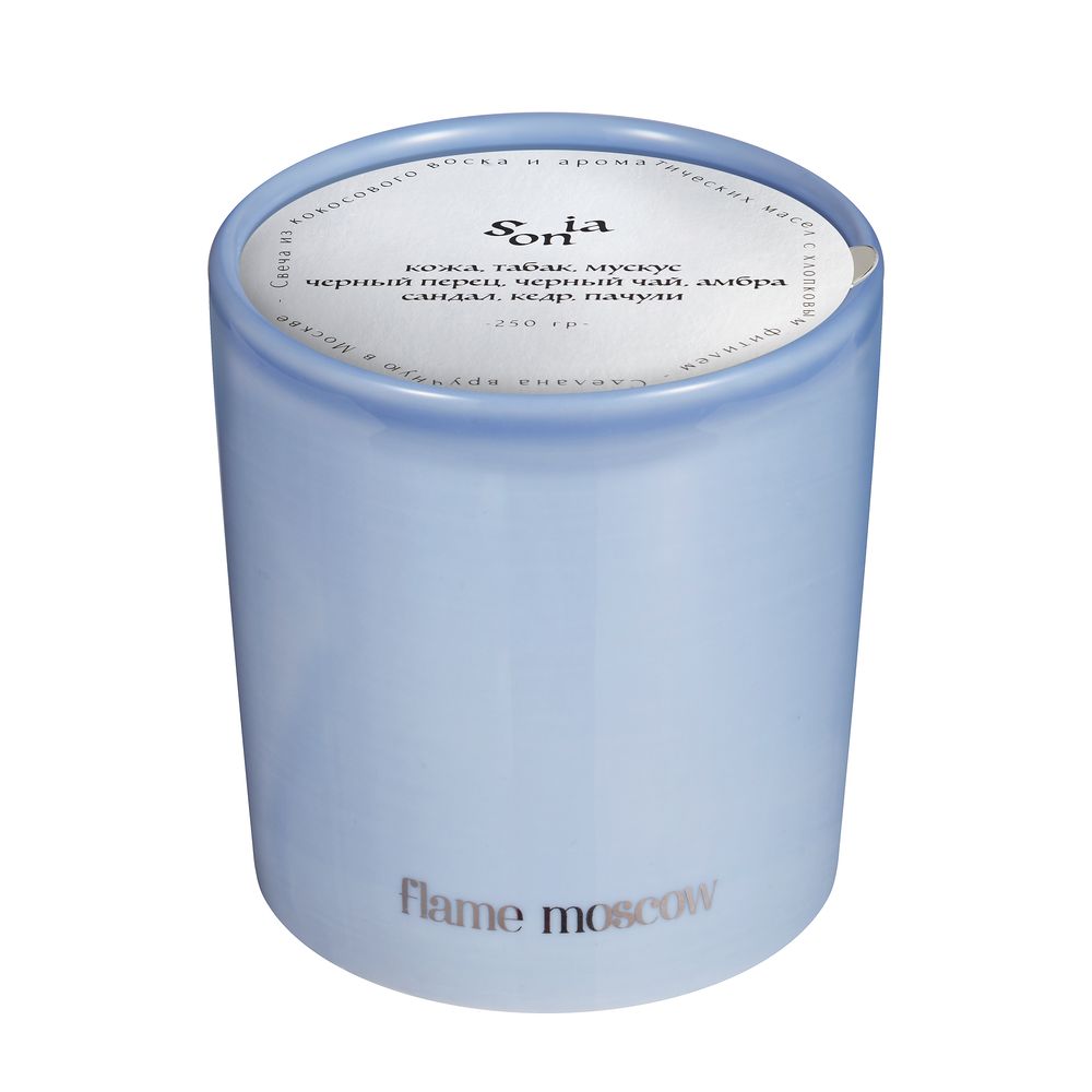 Stationery - Porcelain Candle 250 gr - Gelati - pastel colours and crisp scents - FLAME MOSCOW