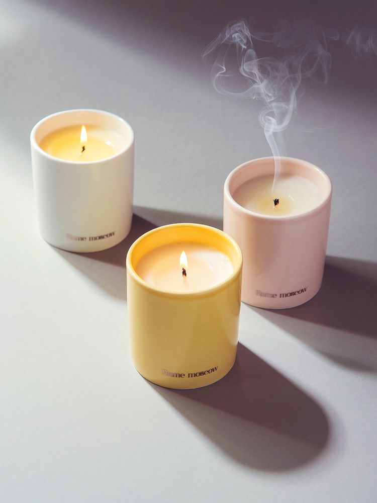 Stationery - Porcelain Candle 250 gr - Gelati - pastel colours and crisp scents - FLAME MOSCOW