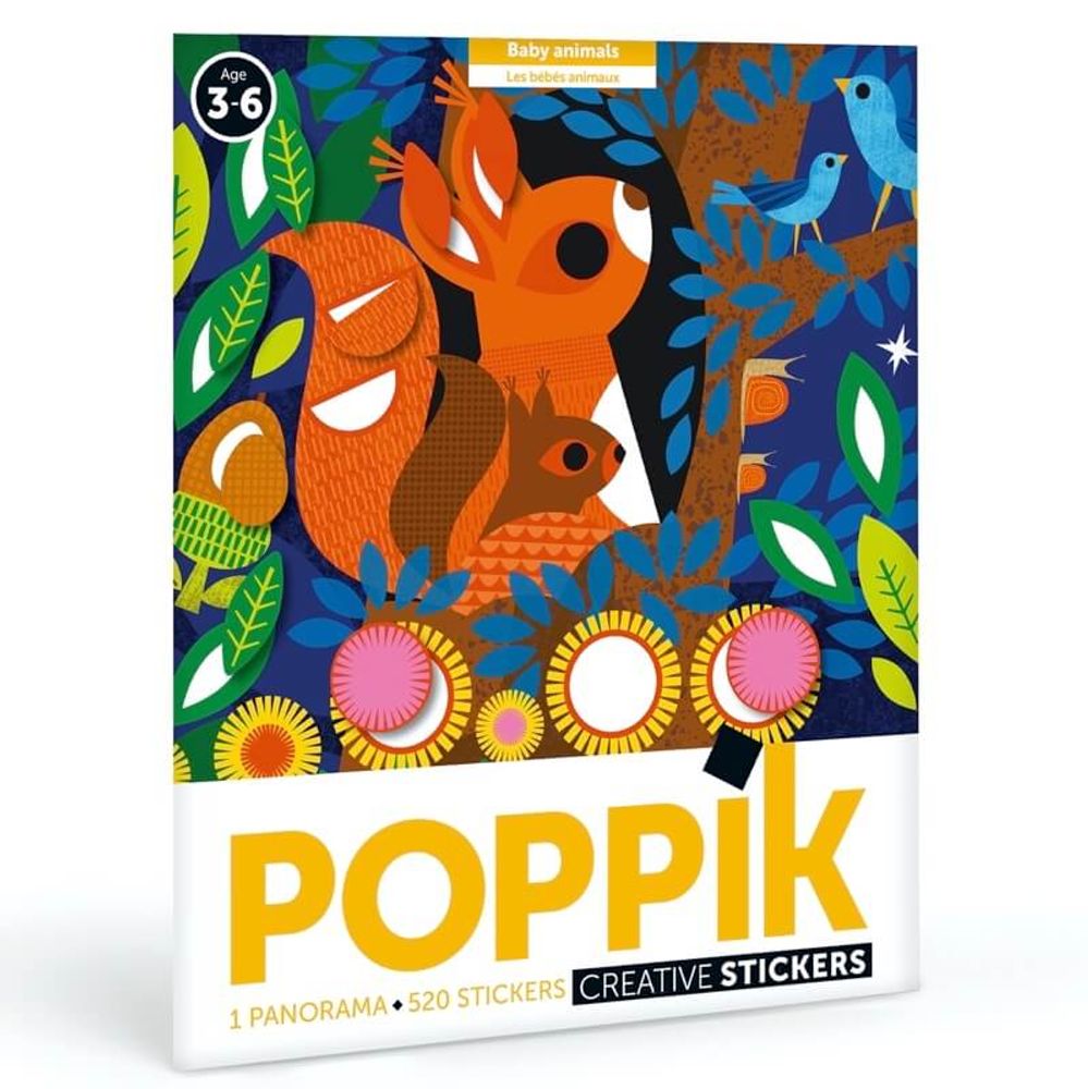 Affiches - Panorama + Stickers 520 bébés animaux - POPPIK - BAYARD JEUNESSE