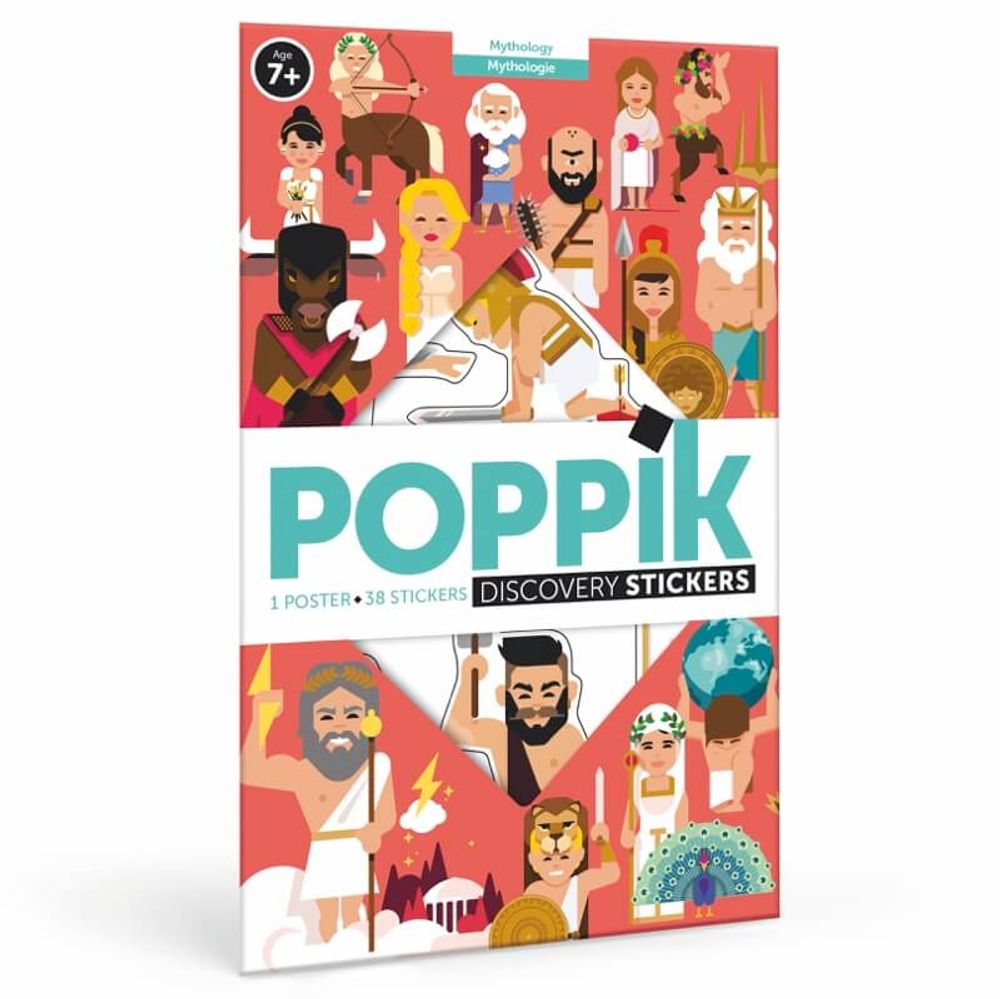 Poster - Educational Poster +38 Mythology Stickers - POPPIK - BAYARD JEUNESSE