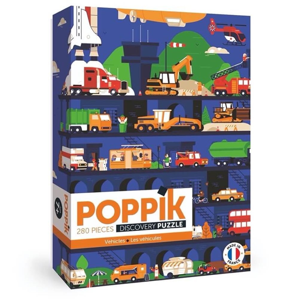 Affiches - Puzzle 280 pièces - Véhicules  - POPPIK - BAYARD JEUNESSE