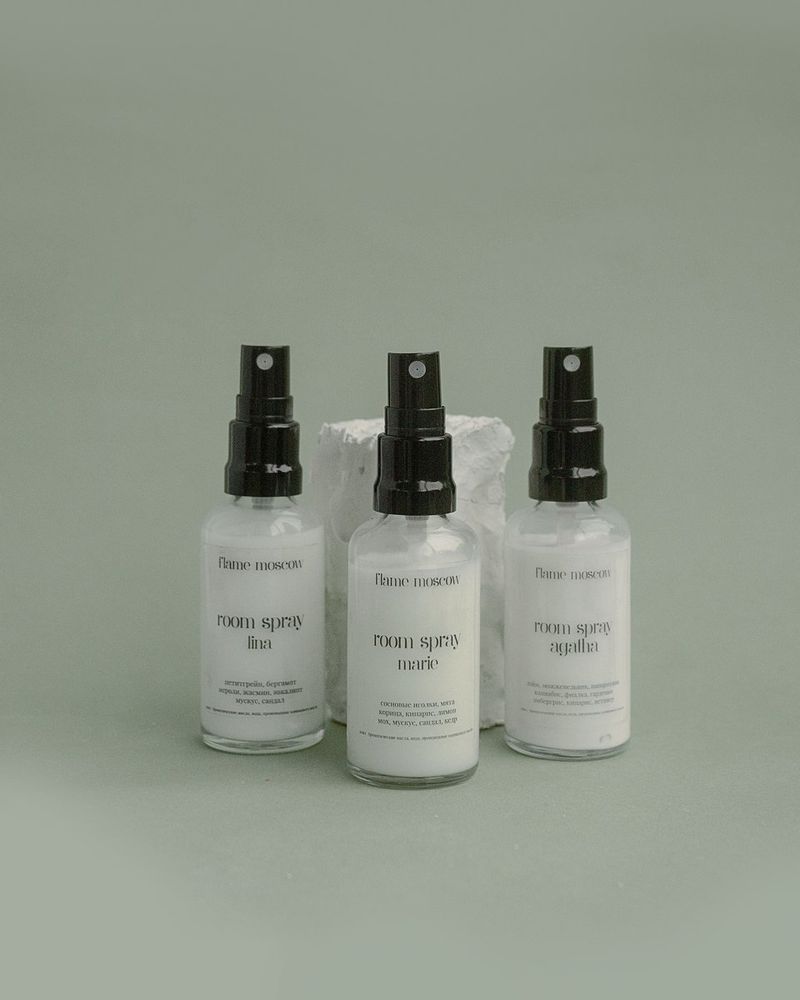 Porte-savons - Brume parfumée - spray corps et pièce - sans alcool 50 ml - FLAME MOSCOW