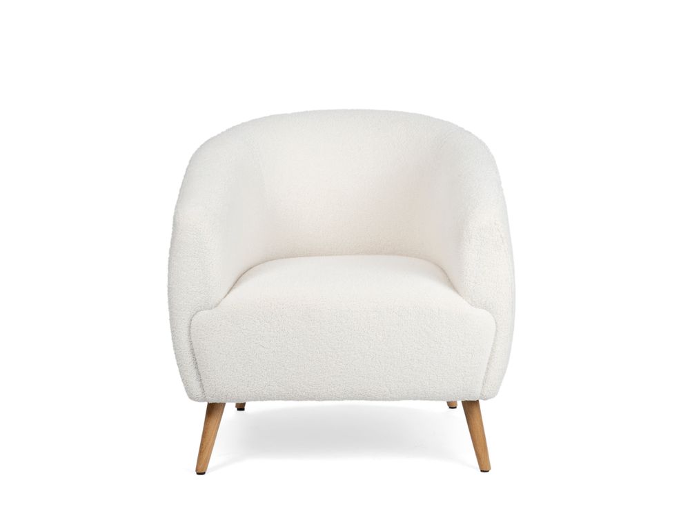 Armchairs - Bruce armchair bouclé ivory 77x75x76 cm MU71004 - ANDREA HOUSE