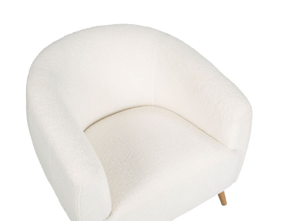 Armchairs - Bruce armchair bouclé ivory 77x75x76 cm MU71004 - ANDREA HOUSE