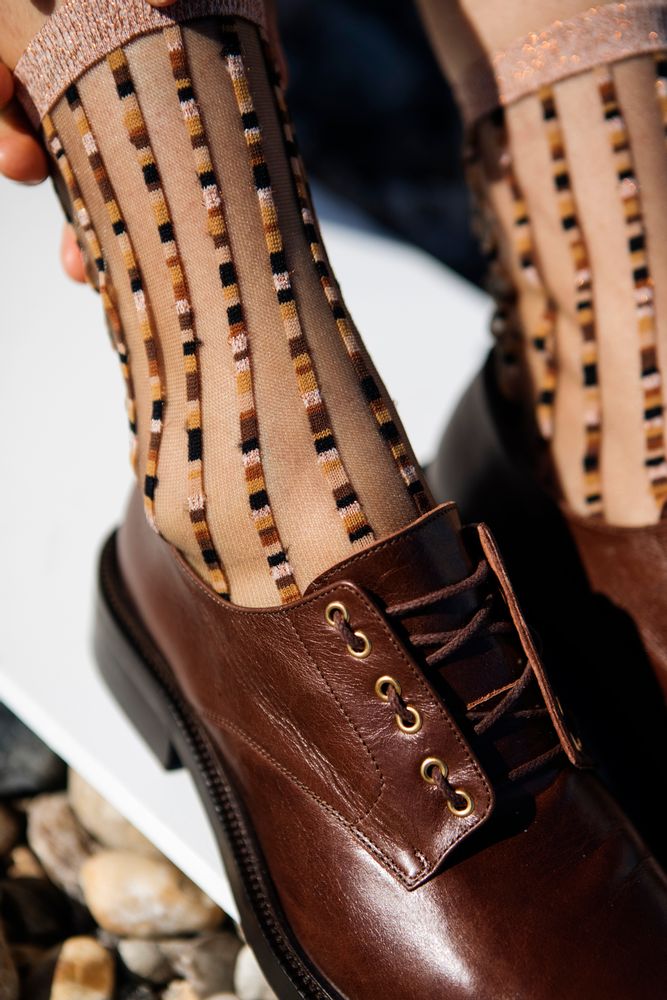 Chaussettes - Fucino Brune - ATELIER ST EUSTACHE