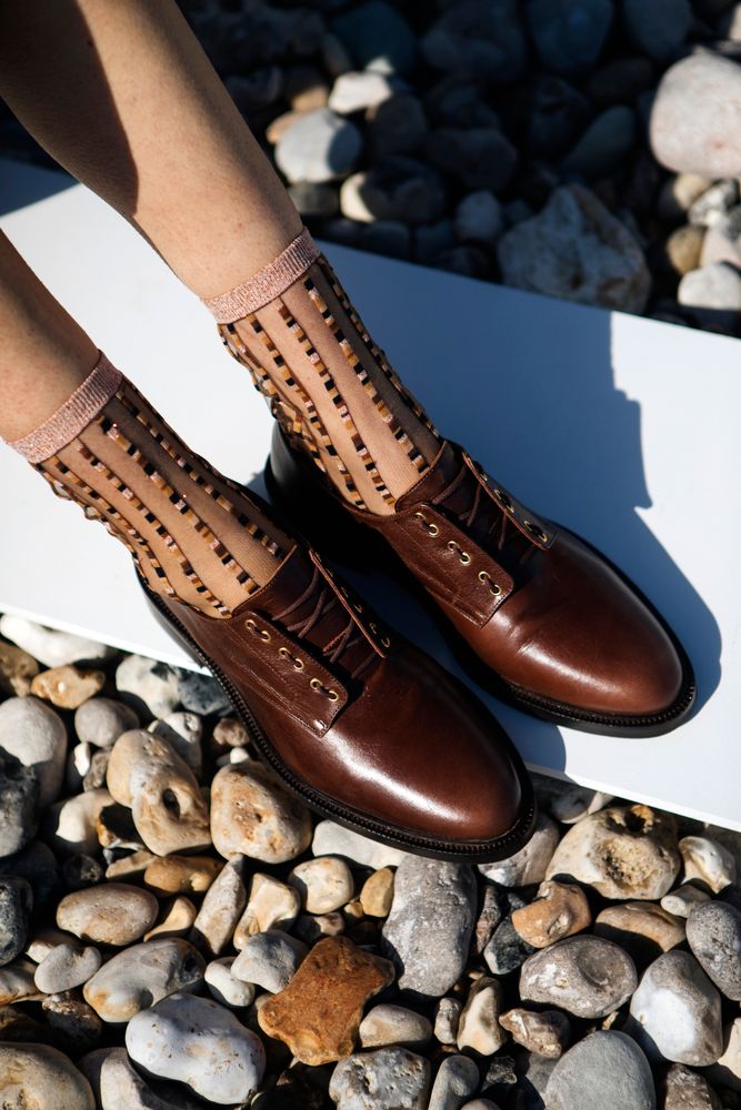 Chaussettes - Fucino Brune - ATELIER ST EUSTACHE