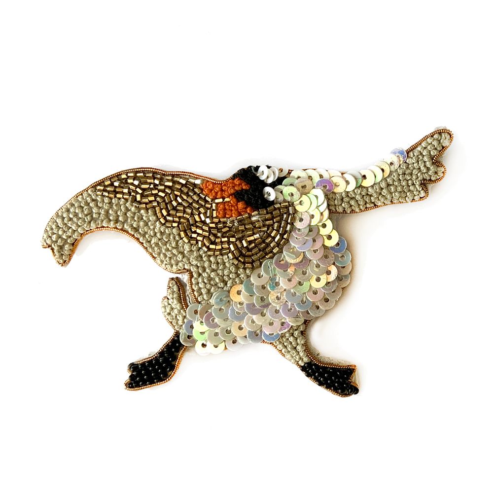 Bijoux - broche The Swan fabriquée à la main - HELLEN VAN BERKEL HEARTMADE PRINTS