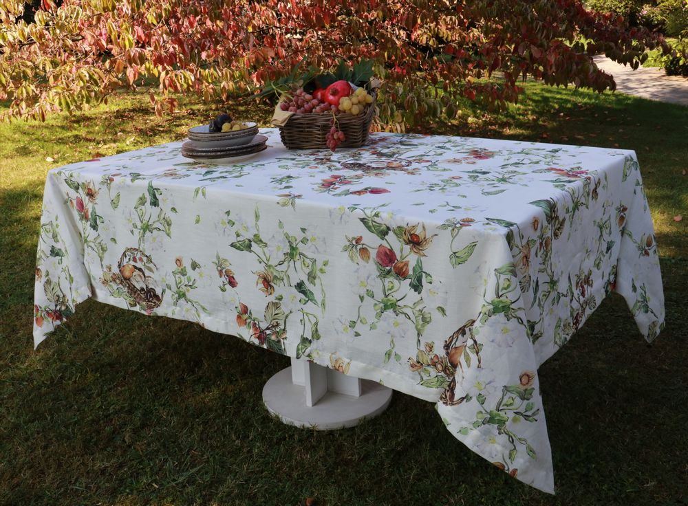 Linge de table textile - NAPPE D'AUTOMNE 100% LIN - NENCIONI CASA - TELENE