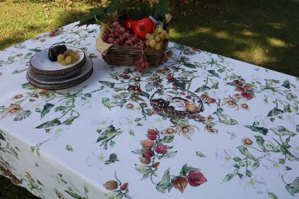 Linge de table textile - NAPPE D'AUTOMNE 100% LIN - NENCIONI CASA - TELENE