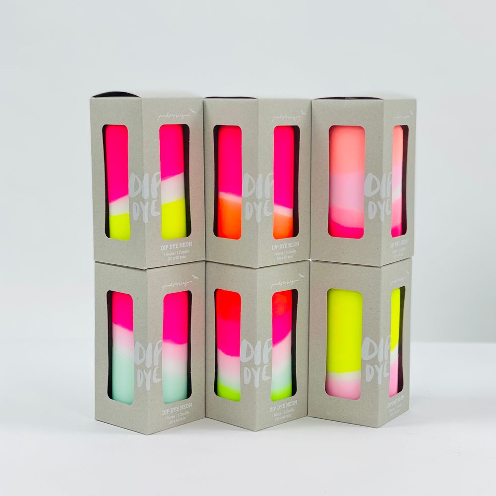 Decorative objects - Dip Dye Neon Candles - PINK STORIES