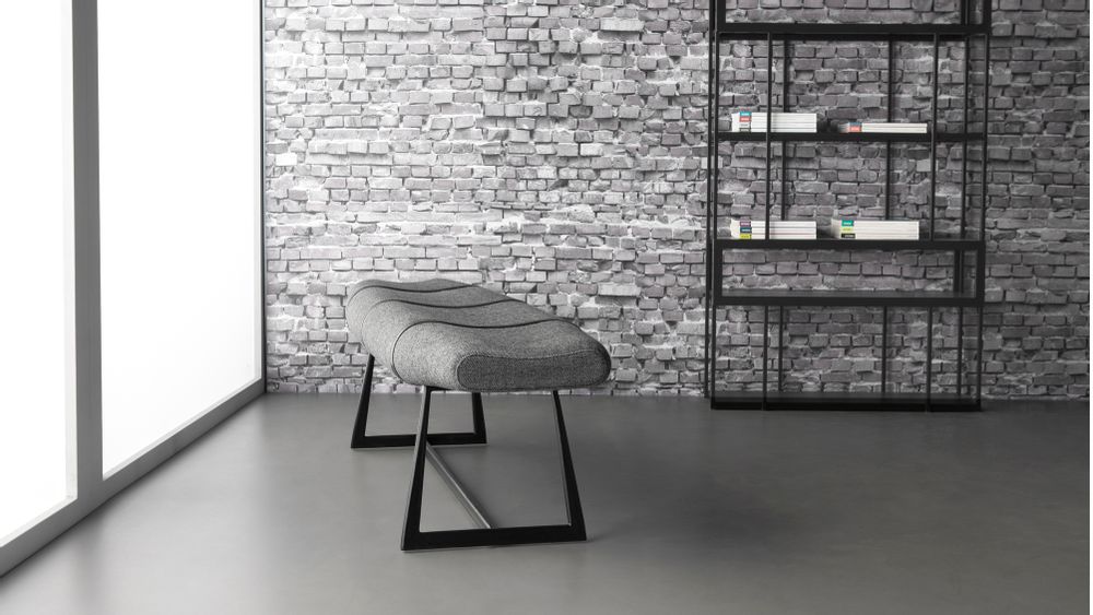 Decorative objects - CANOE bench - metal+leather - DOIMO BRASIL