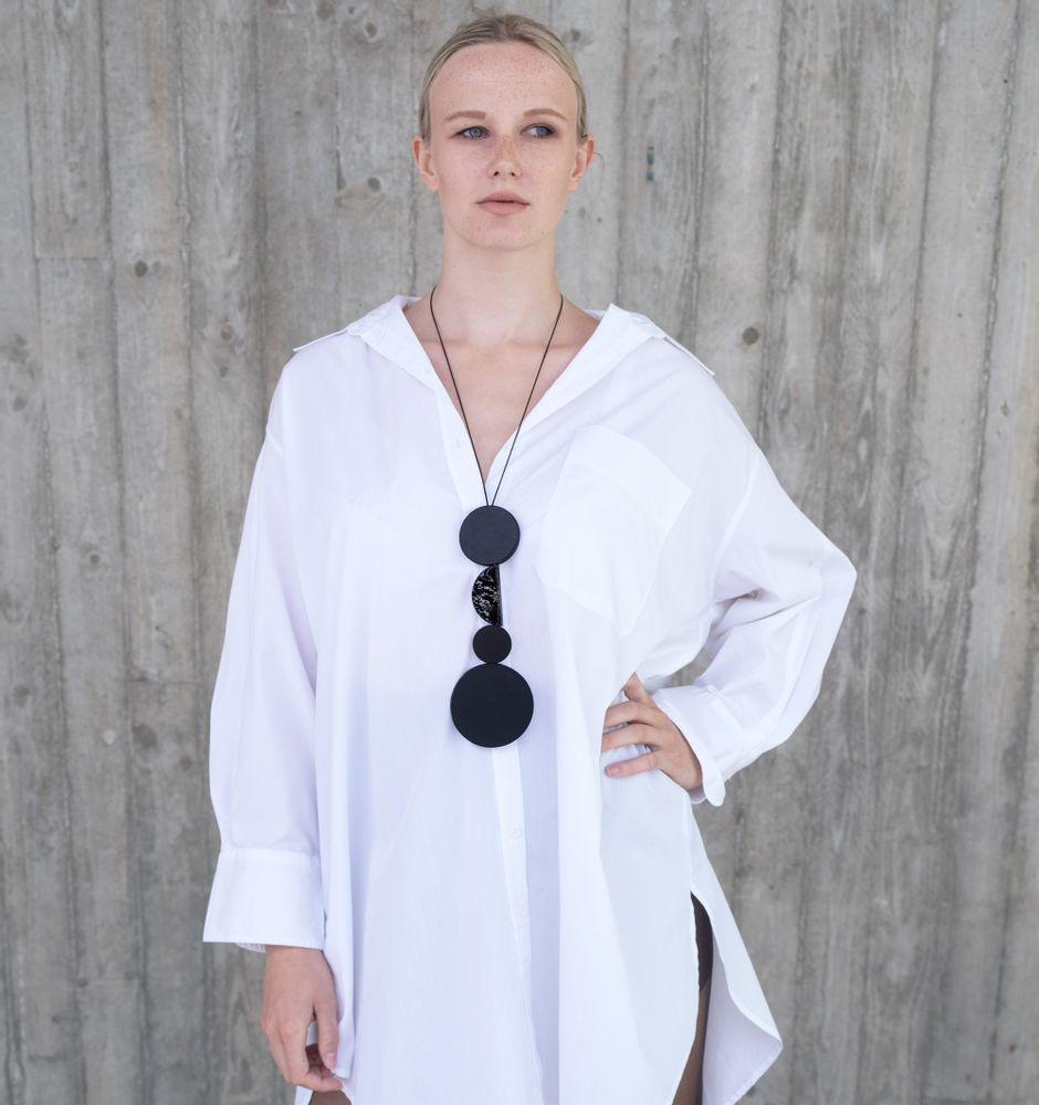 Jewelry - Leather jewelry - BAUHAUS necklace - SOPHIE • TERRIERE