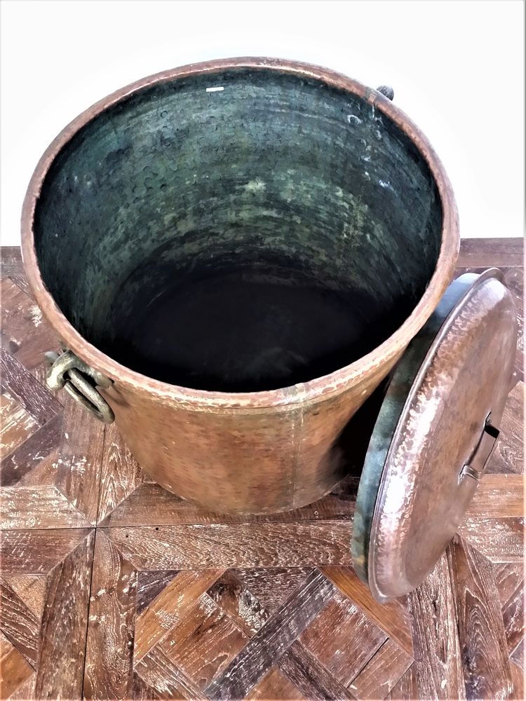 Objets de décoration - Chaudron en cuivre avec couvercle. - JD PRODUCTION - JD CO MARINE