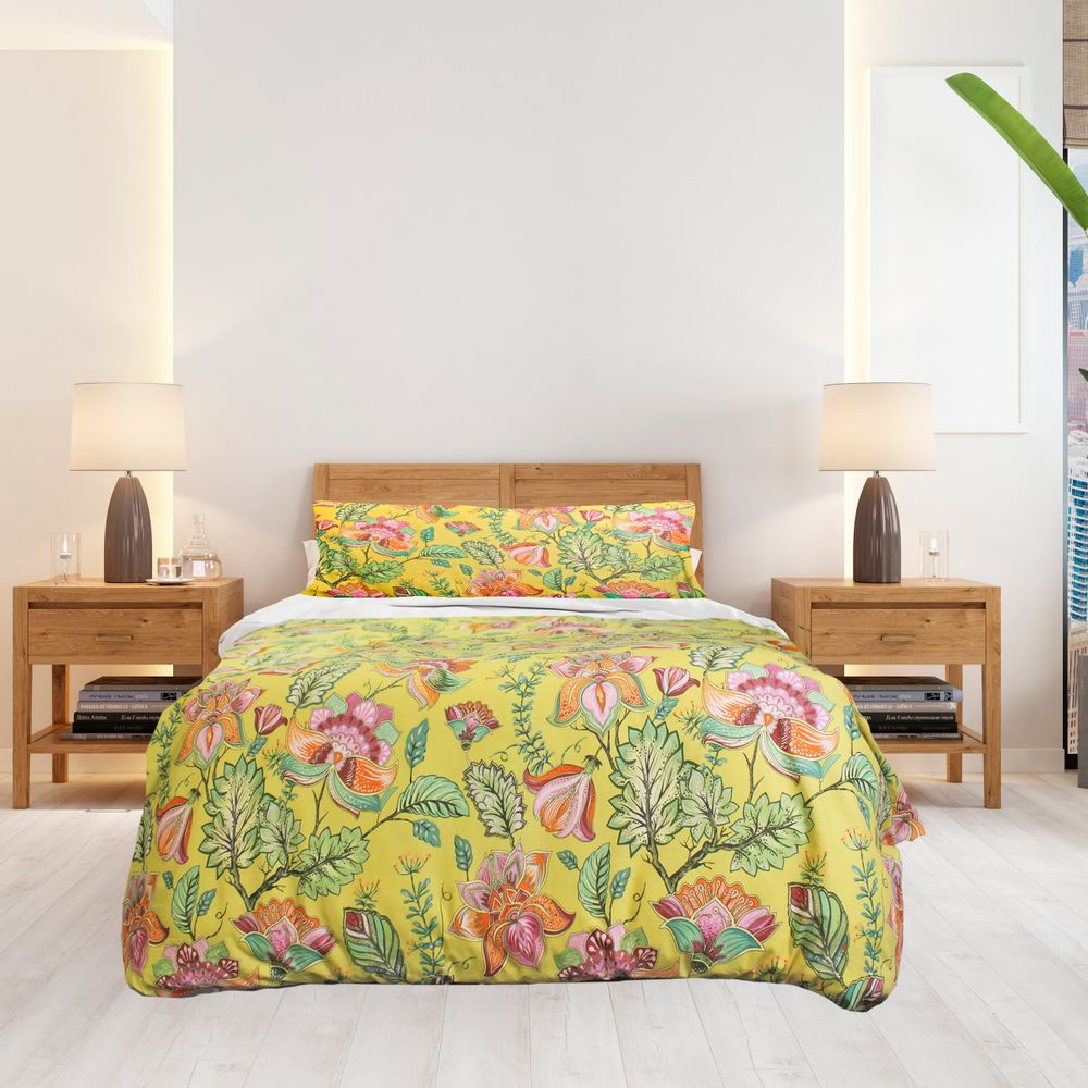 Décorations florales - MUSTARD PAISLEY DUVET COVER - PETIT ALO