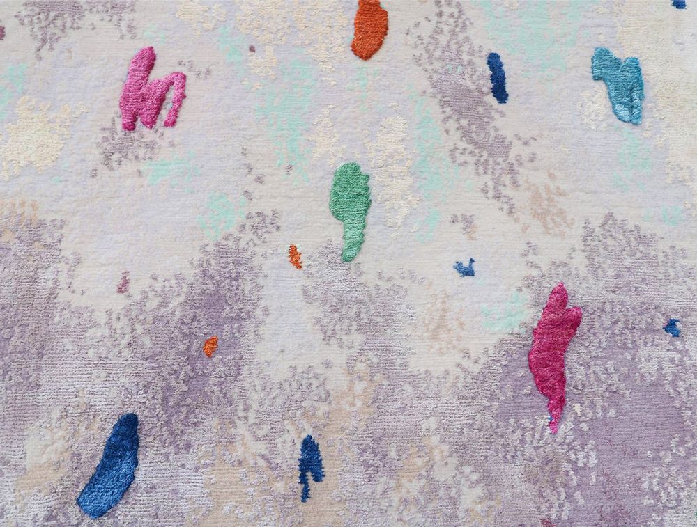 Design objects - Air colorful wool silk rug - TAPIS ROUGE