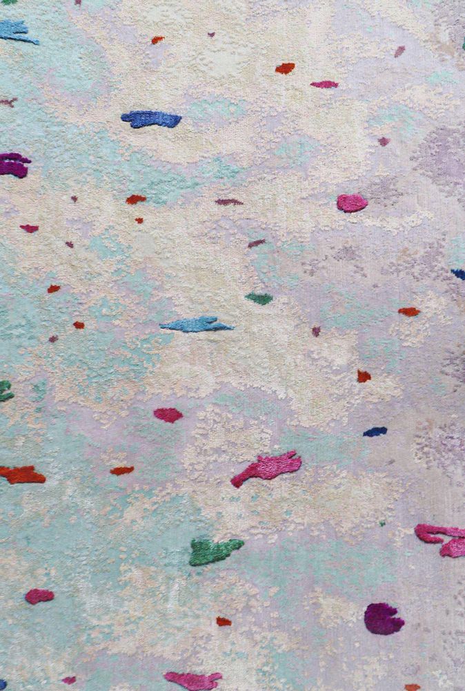 Design objects - Air colorful wool silk rug - TAPIS ROUGE
