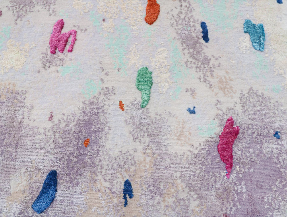 Design objects - Air colorful wool silk rug - TAPIS ROUGE